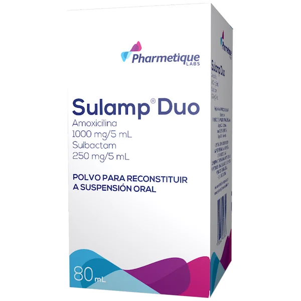 Sulamp Dúo 20G/5Ml Solución Frasco X80Ml. Amoxicilina Sulbactam       