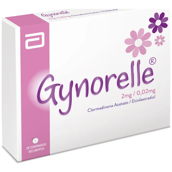 Gynorelle Clormadinona Acetato + Etinilestradiol 2Mg/0.02mg Abbott Caja X 28 Comprimidos