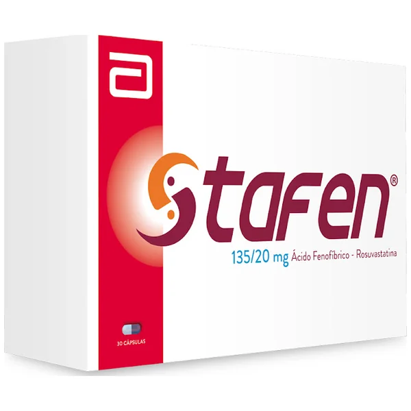 Stafen Acido Fenofibrico + Rosuvastatina 135Mg/20mg Abbott Caja X 30 Cápsulas