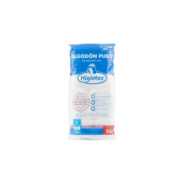 Algodon Higietex Bolsa X 20 GR