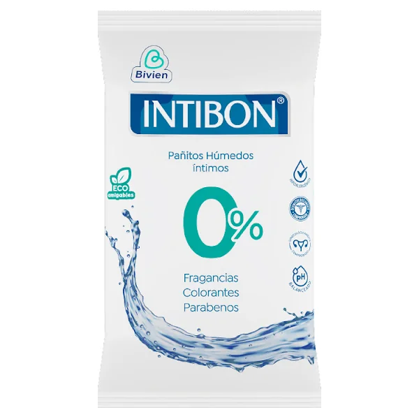 Pañitos Húmedos Íntimos Intibon 0% X 24 Und