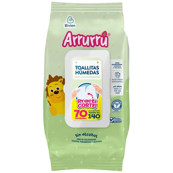Toallitas Arrurru Aloe & Manzanilla Practicorte
