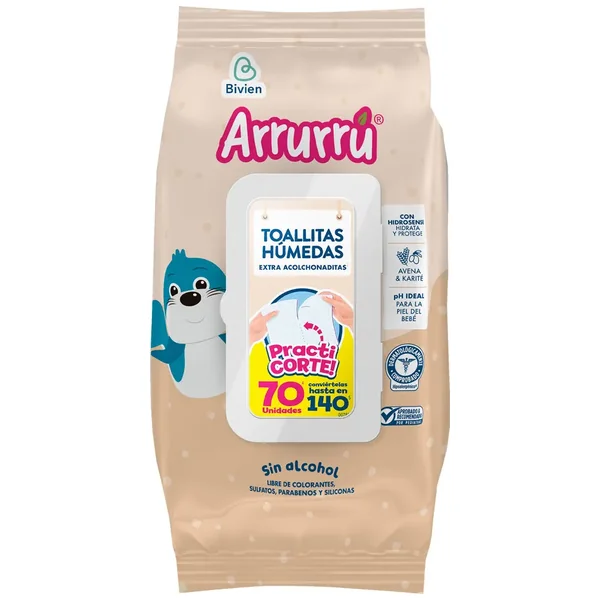 Toallitas Arrurru Avena & Karite Practicorte