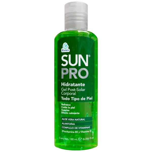 Gel Post Solar Corporal Sun Pro Hidratante Todo Tipo De Piel Frasco X 180Ml