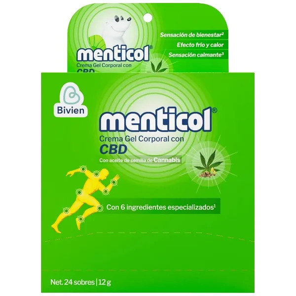 CRE.GEL.CORP. MENTIC CANN 12 GR x 24SBS