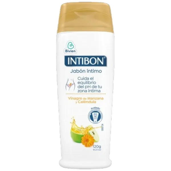 Jabón Íntimo Vinagre De Manzana Y Caléndula Intibon Frasco X 120G