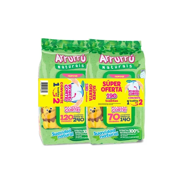 Toallitas Arrurru Aloe Oferta X 240 Unds