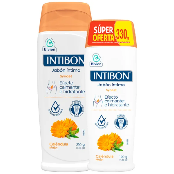 Jabón Íntimo Intibon Caléndula Mujer Pack X 2 Und