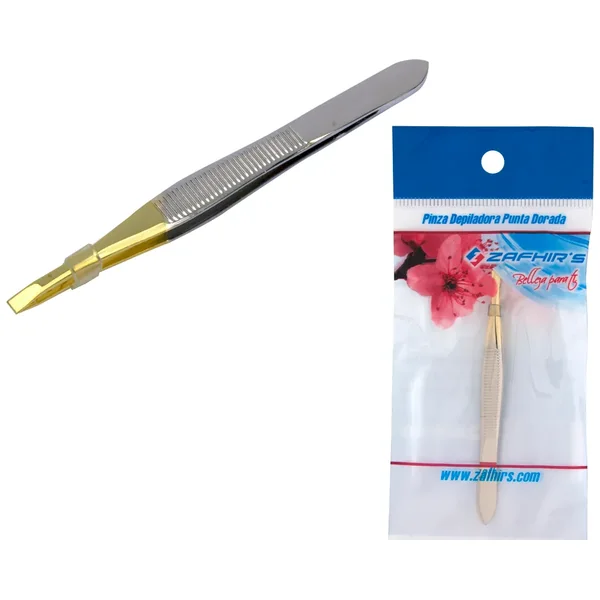 Pinza Depiladora Punta Dorada Zafhirs