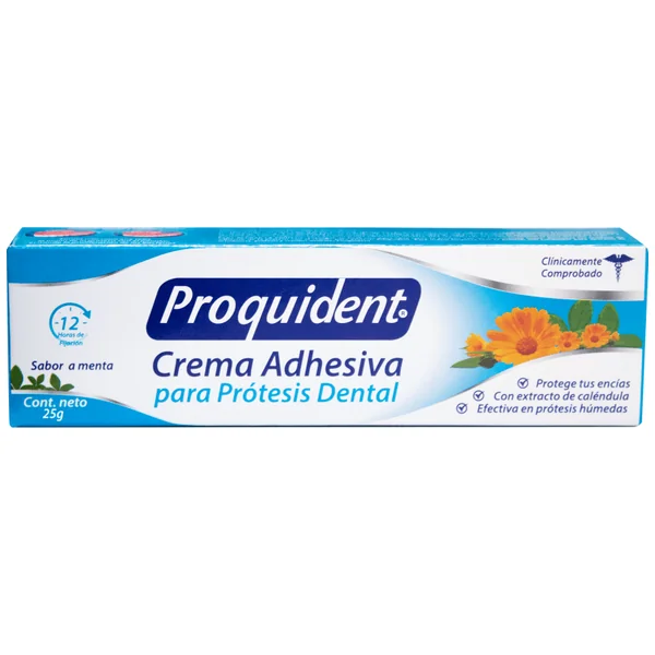 Crema Adhesiva Menta Protesis Dental Tubo X 25Gr Proquident