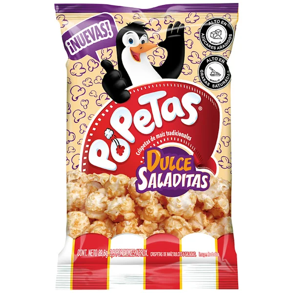 Crispetas Popetas Dulces Y Saladas Familiar X 89 Gr