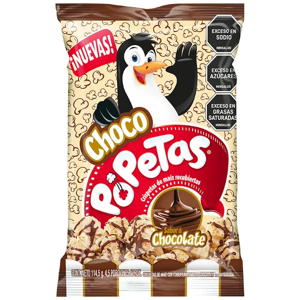 Chocopopetas Crispetas De Maíz Recubiertas Con Chocolate Bolsa x 114,5 gr