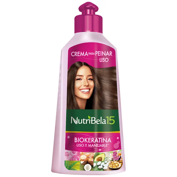 Crema Para Peinar Nutribela Liso Biokeratina X 300 Ml