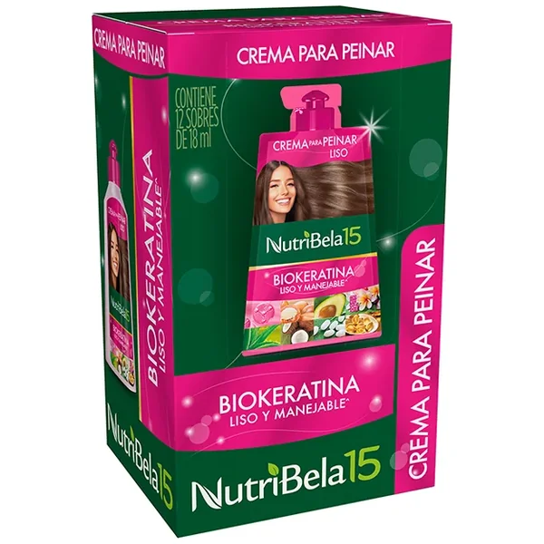 Crema Peinar Nutribela Biokeratina Caja X 12 S/S
