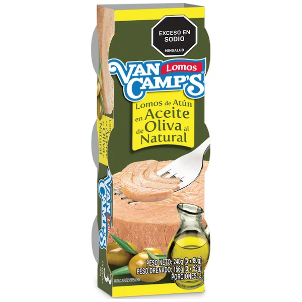 ATUN VAN CAMPS ACEITE OLIVAS 80 GR 3 UND