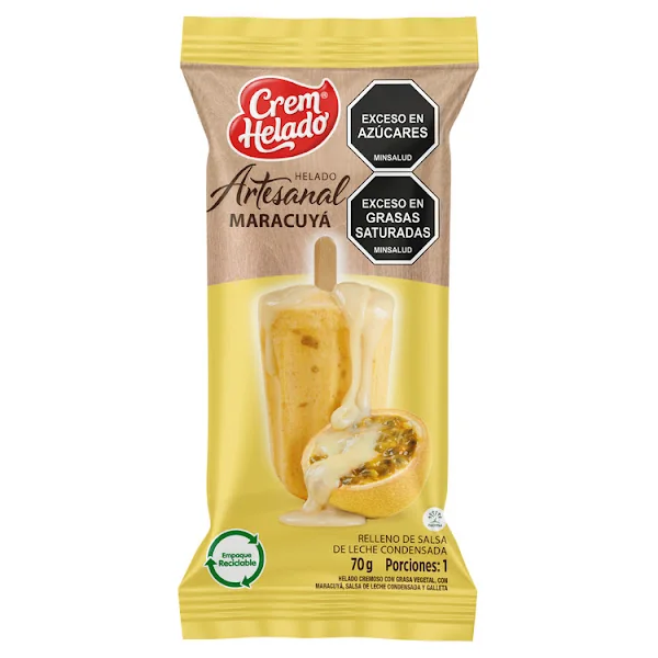 Helado Artesanal Crem Helado Maracuyá X 70 Gr