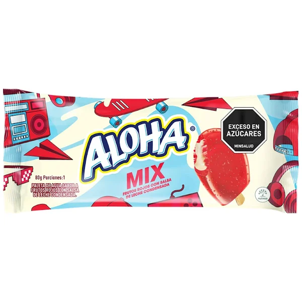 Helado Crem Helado Aloha Frutos Rojos Mix Con Leche Condensada X 80 Gr