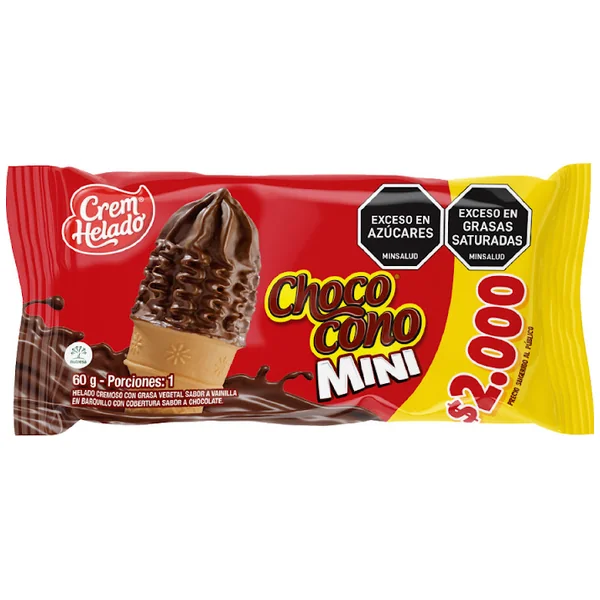 Helado Choco Cono Mini Crem Helado X 60 Gr