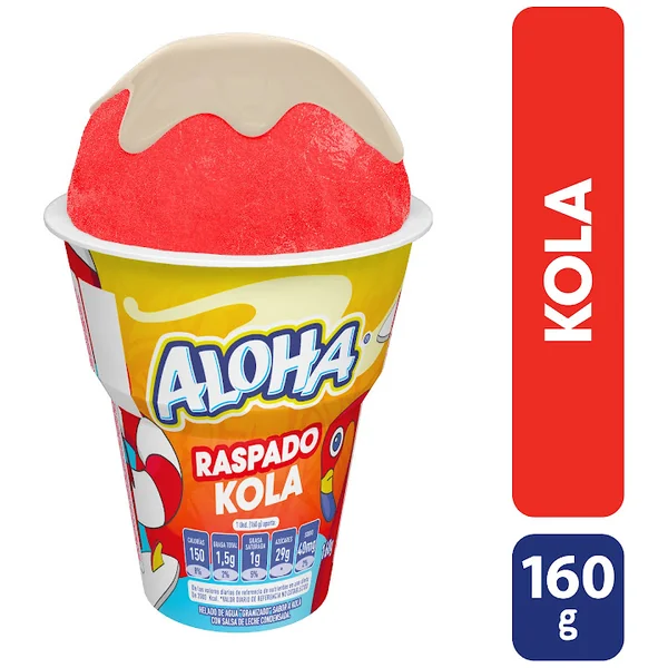 Helado Crem Helado Aloha Vaso Raspado Kola X160gr 