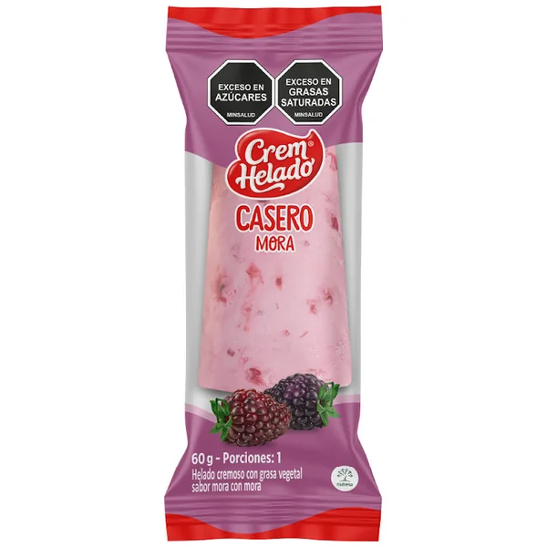 Helado Crem Helado Casero Mora X 60 Gr