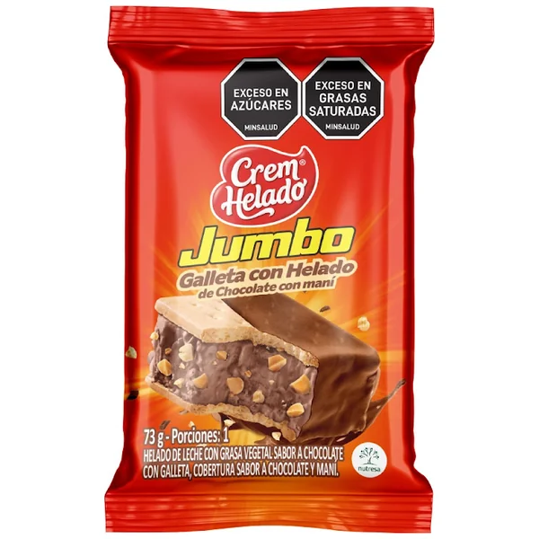Galleta Con Helado Crem Helado Jumbo X 73 Gr