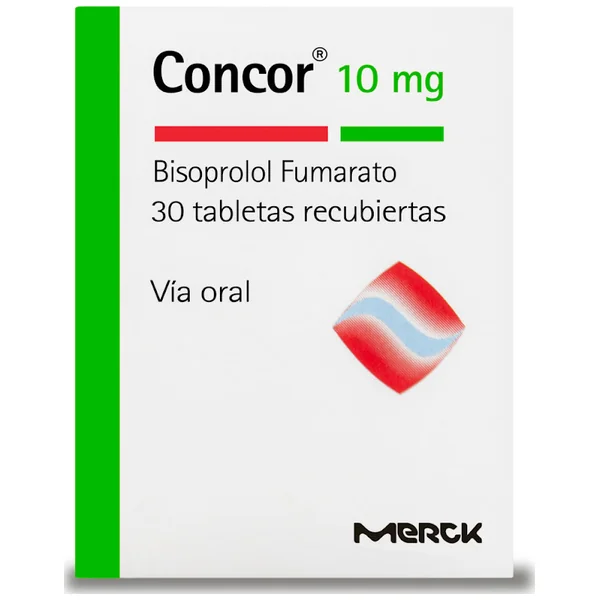 Concor Tabletas Recubiertas Via Oral 10Mg Frasco X 30