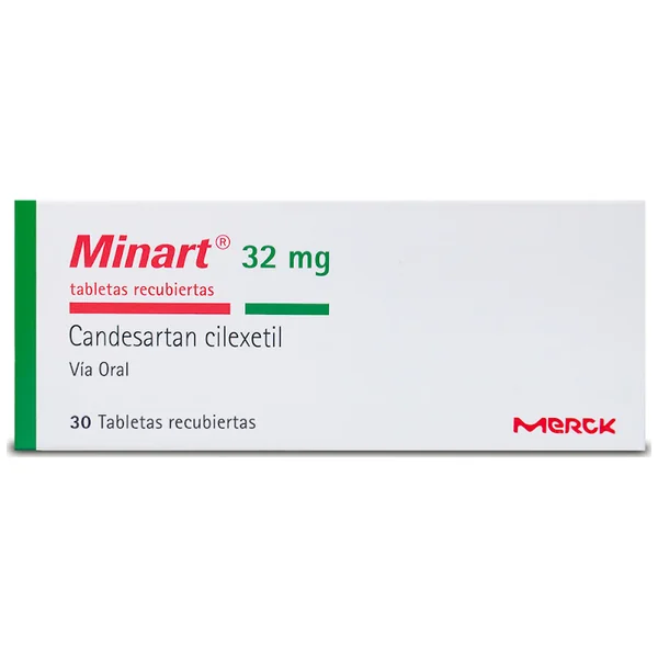 Minart 32Mg Tabletas Caja X30Tab. Merck Candesartan Cilexetil         