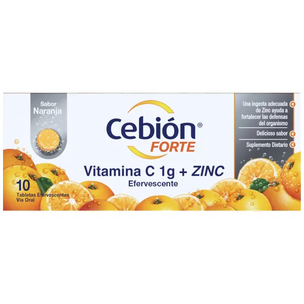 CEBIOFORTE 1 GR 10 TABLETAS EFERVES.