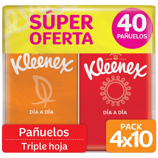 Pañuelos Faciales Kleenex De Bolsillo 4X10 Und