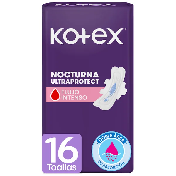 Toallas Femeninas Kotex Nocturna X 16 Und