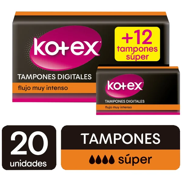 Tampon Kotex Discretos Super Digital X 32 Und Mega Oferta