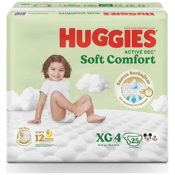 Pañal Huggies Active SEC Soft Comfort Etapa 4 XG