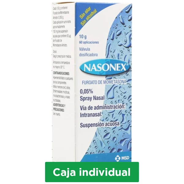 Nasonex Mometasona Nasal 10 Gr X 60 Dosis
