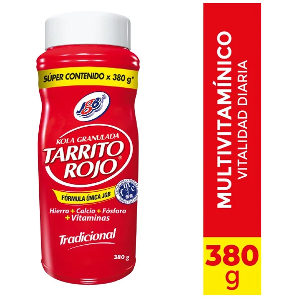 Kola Granulada Tarrito Rojo Jgb Tradicional X 380 Gr Super Contenido