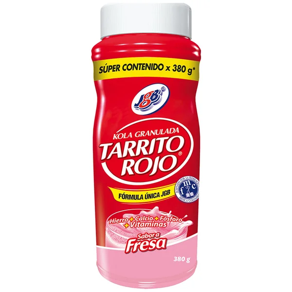 Kola Granulada Tarrito Rojo Jgb Fresa X 380 Gr Super Contenido
