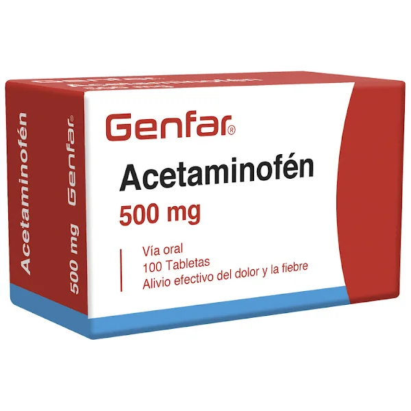 Acetaminofén 500Mg Tableta Blíster X 10 Genfar