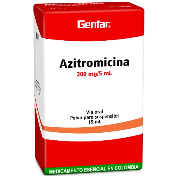 Azitromicina Polvo Suspensión Oral 200Mg/5mL(4%) Frasco X 15mL