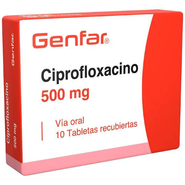 Ciprofloxacina 500 Mg Tabletas Recubiertas Caja X 10 Genfar