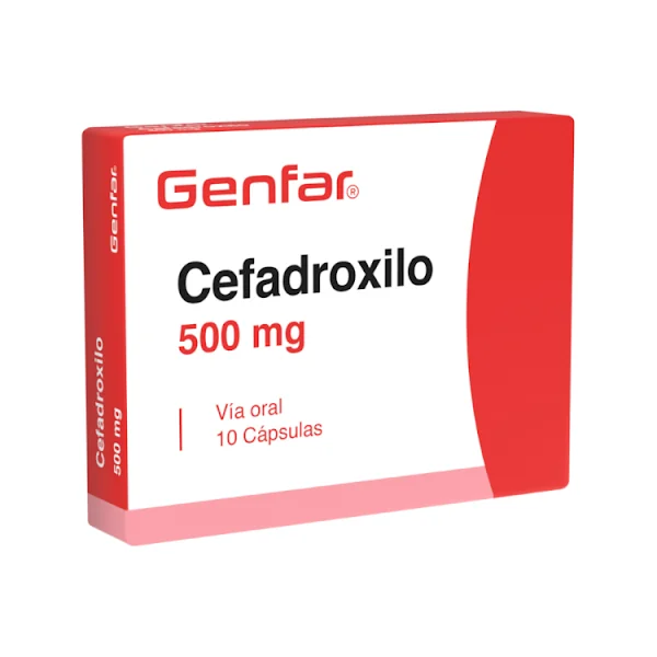 Cefadroxilo Genfar 500 Mg Caja X 10 Cápsulas