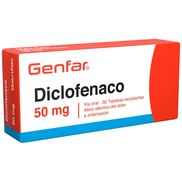 Diclofenaco Tabletas Recubiertas 50 Mg Caja X 30