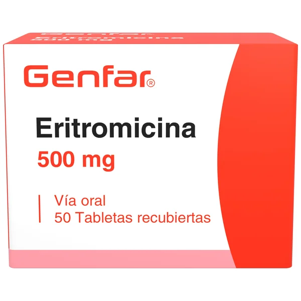 Eritromicina Genfar 500Mg Blister X 10 Tabletas