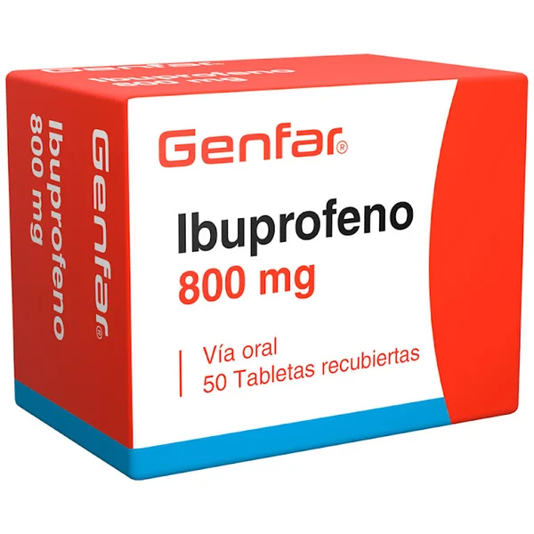 Ibuprofeno 800Mg Tabletas Recubiertas Blister X 10 Genfar