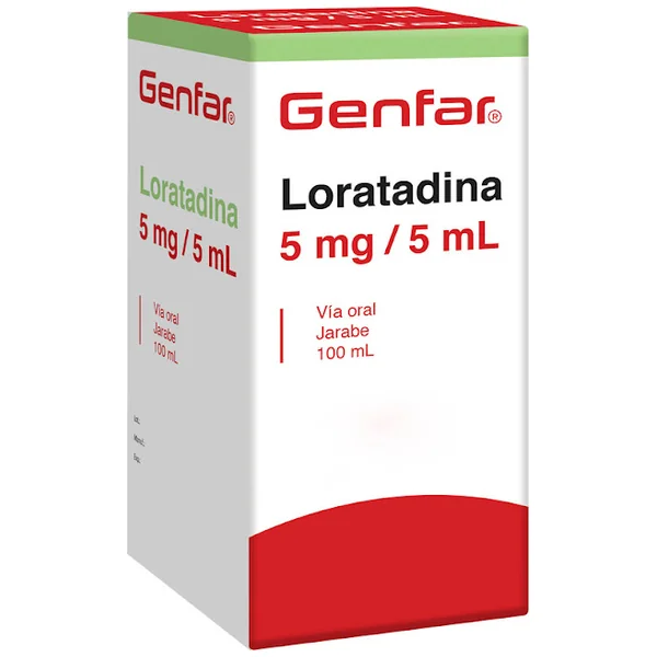 Loratadina Genfar 5Mg Jarabe Frasco X 100 Ml