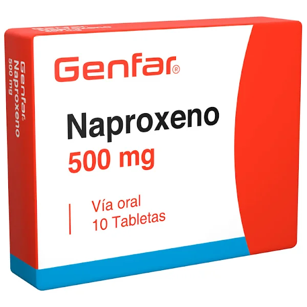 Naproxeno 500Mg Tabletas Caja X 10 Genfar