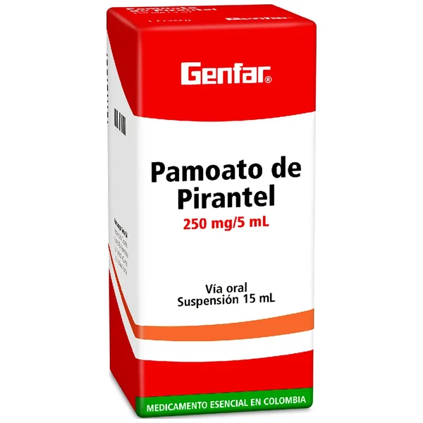 Pamoato De Pirantel 250Mg/5Ml(5%) Suspension Oral Frasco X 15Ml Genfar