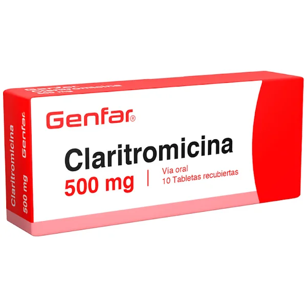 Claritromicina Genfar 500Mg Caja X 10 Tabletas