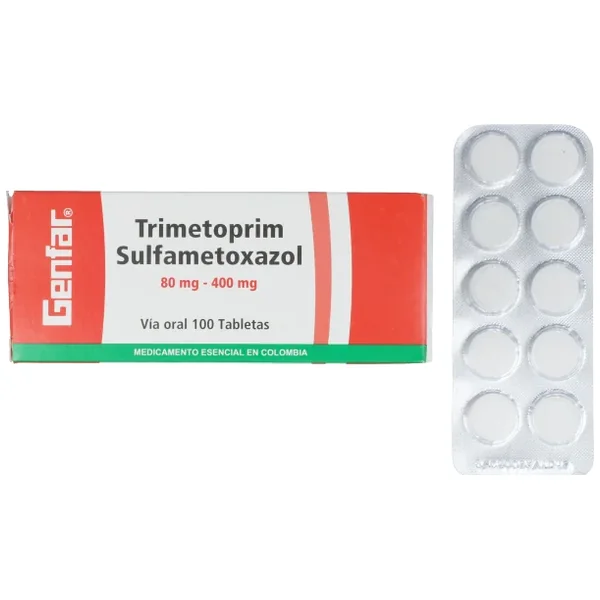 Trimetoprim+Sulfametoxazol Genfar 80Mg+400Mg Blister X 10 Tabletas