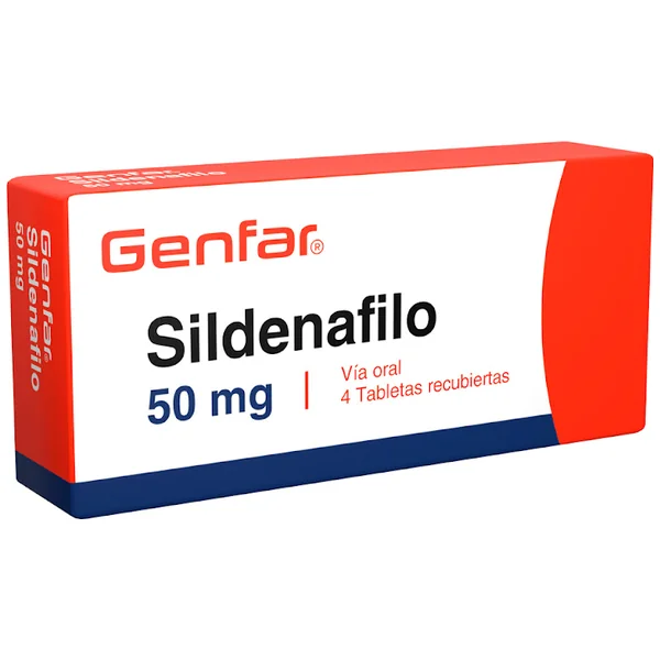 Sildenafilo Tabletas Recubiertas 50Mg Caja X 4