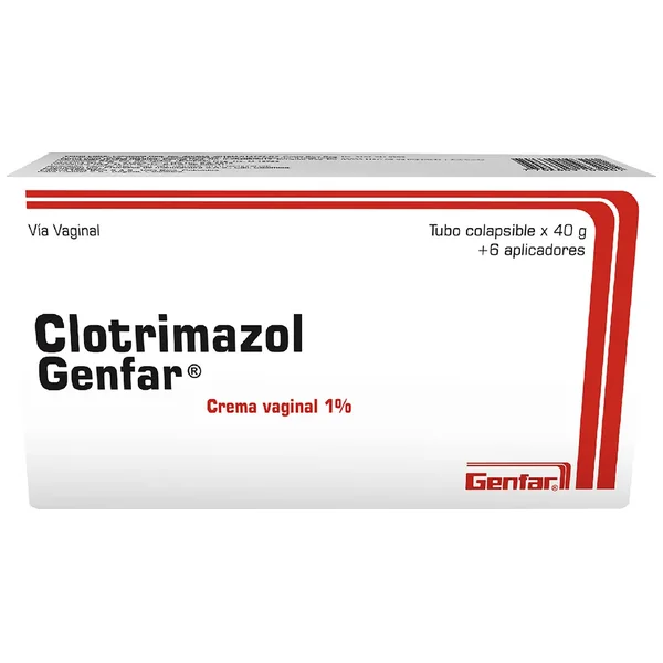 Clotrimazol 0,01 Crema Vaginal Genfar Caja X 1 Tubo