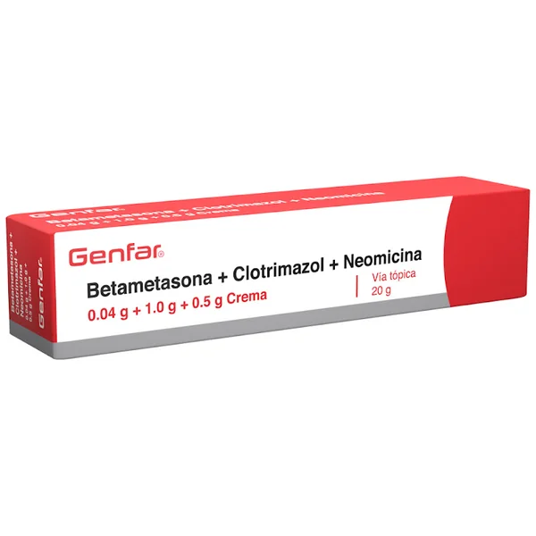 Betametasona + Clotrimazol + Neomicina Genfar 0.04G/1g/0.5g Crema Tubo X 20 Gr